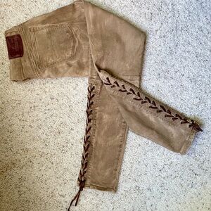 Polo Side-Lace Ralph Lauren Skinny Jeans.  Size 27.  Mid-rise.